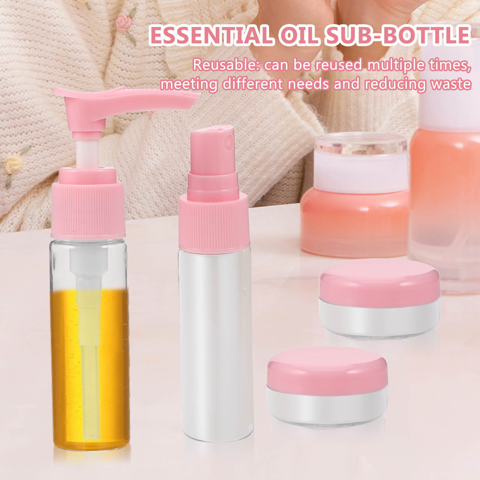 Misting Bottle Fine - مجموعة زجاجات سفر مدمجة قابلة لإعادة