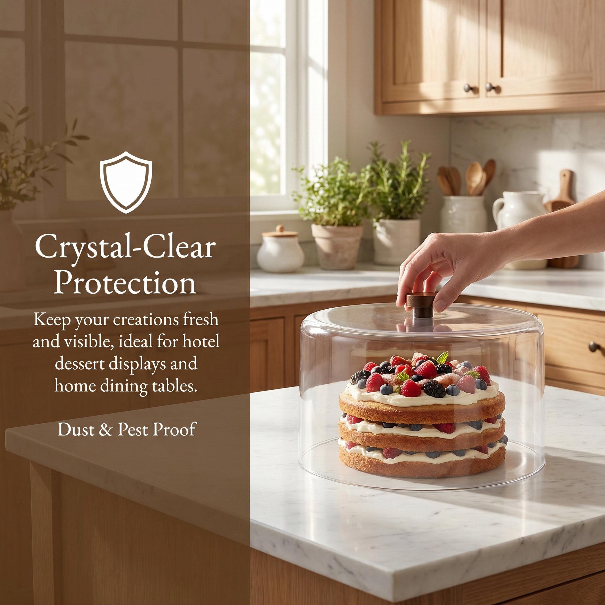 غطاء شفاف لقاعدة الكيك مقاس 11 - مراجعة Plastic Dome Clear وسعره